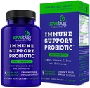 Lovebug PROBIOTICS Immune Support Daily Probiotic for Men &amp; Women, 40 Billion CFU &amp; 6 Strains, Incluye Vitamina C, Zinc &amp; Echinacea, 30 Capsules, Vegan " Non-GMO