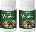 Veggies -Suplemento alimenticio completo con verduras superalimentarias para mujeres, hombres y niños-90 cápsulas vegetales con vitaminas altas y minerales. (Veggies 2 Pack)