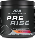 Sorprendente Muscle Pre Rise ← Pre-Workout Powder Suplemento con Caffeine " Beta-Alanine for Men " Women ← 25 Servimientos, Fruit Punch)