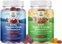 Bundle of Kids Magnesium Gummies - Suplemento para Nerve Health, Muscles & Healthy Heart Support, and Plant Based Kids Multivitamin Gummies - Multivitamin for Immunity Support with Vitamins A C D3 E B