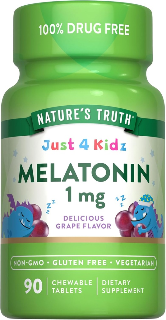 La verdad de la naturaleza niños Melatonin Chewable Tablets