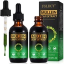 Mullein Drops, Mullein Leaf Extract, Organic Mullein Leaf Tincture Herbal Supplement, No Additives Mullein Extract Drops 2 fl Oz, 2 Packs