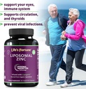 Liposomal Pure Zinc Picolinate Supplement with Copper, Immune Support, Metabolism, and Skin Health | High Potency, for Adults Men & Women | Powerful Antioxidant | 90 Capsules