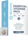 Revive MD Paquetes de vitaminas esenciales para hombres de mujeres, vitaminas Pack Suplemento diario de nutrientes - Paquetes multivitamínicos de viaje amigable con Arjuna " Extracto de turmérico de apoyo Corazón, Conjunto, " Salud orgánica