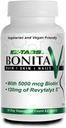 Fuente esencial Bonita V Pelo vegano uñas y vitaminas de la piel para mujeres - 20 ingredientes activos que incluyen biotina - uñas más fuertes, piel sana, crecimiento del cabello - 60 tabletas de verduras EZ-TAB