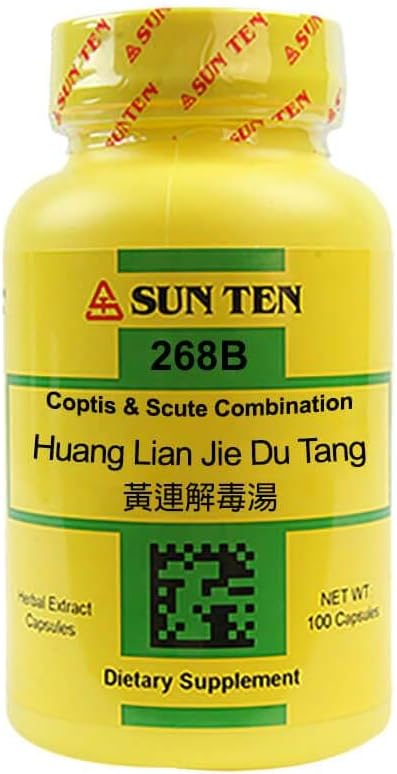 Sun Ten - Coptis " Scute Combination Capsules / Huang Lian Jie Du Tang / 黃ю