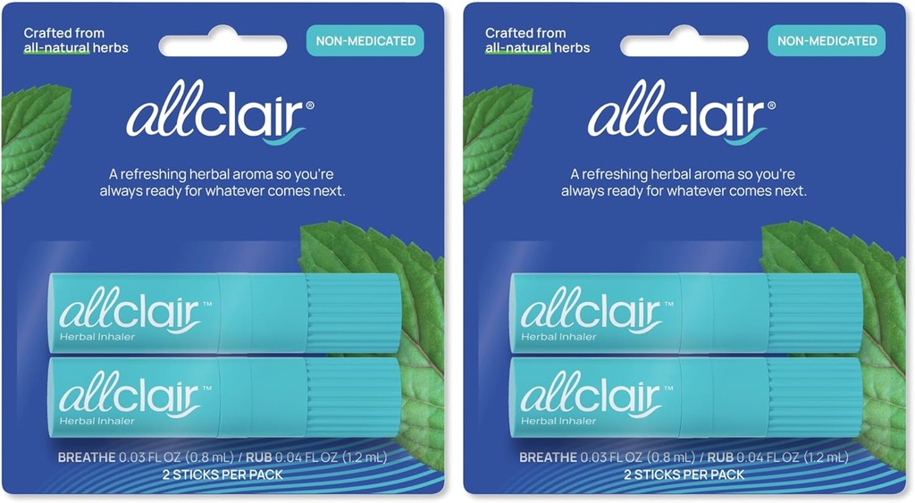 Inhalador de Alivio de Nausea - Tome el control de la enfermedad de la moción, la enfermedad de la mañana, medicamentos, estrés - rápido, natural, libre de drogas, no de sueño &amp; portable Travel Essential - Pack de 4 Inhaladores