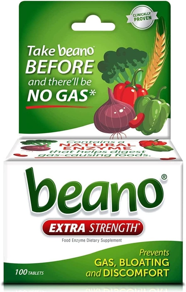 Beano Ultra 800 Silenciosos de prevención de gas y suplemento de enzima digestivo Tablets ← 100 Cuenta Silencioso Pack of 3
