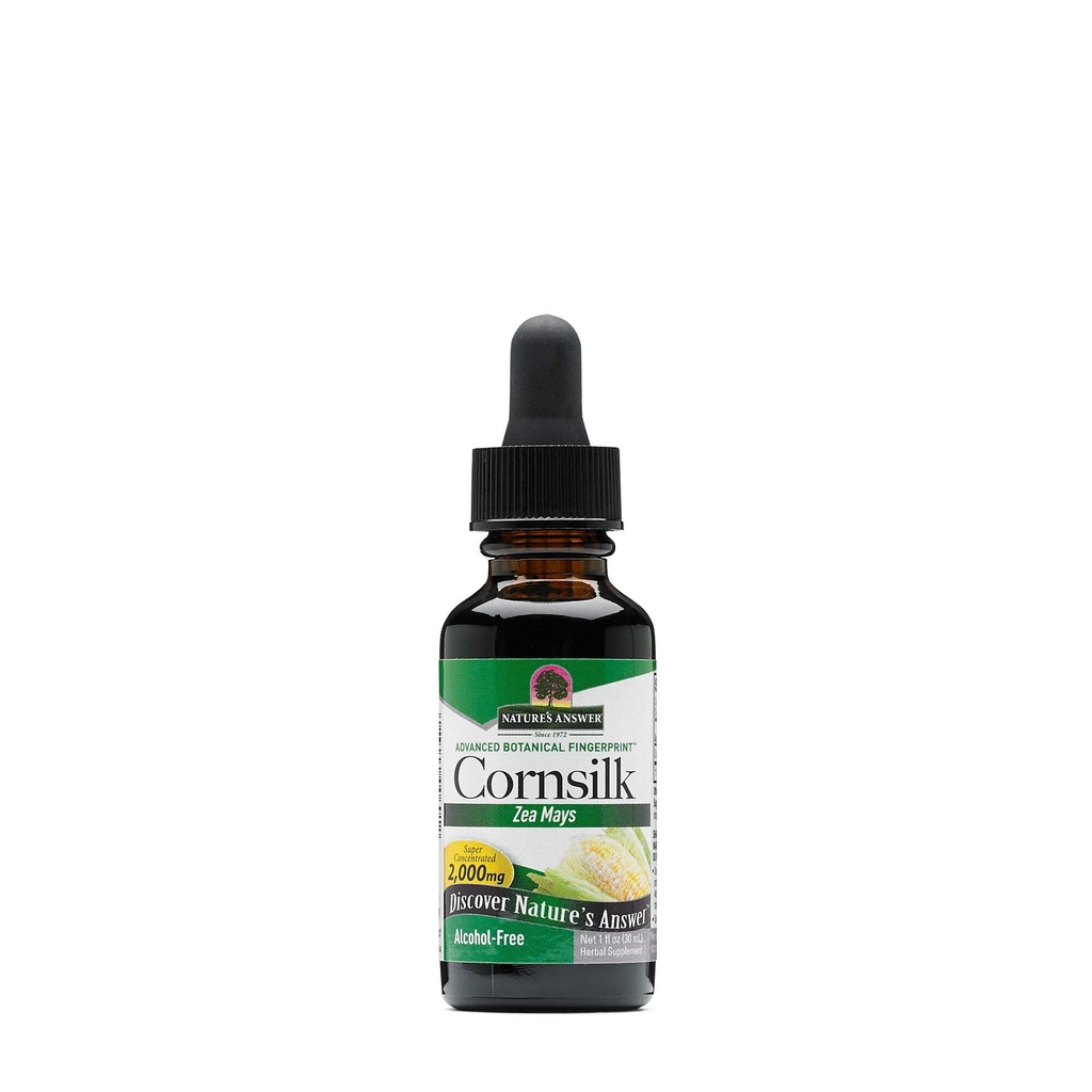 Respuesta de la naturaleza Cornsilk libre de alcohol 2000mg 1oz Extracto Silencio Urinary Tract Support ¦ Natural Diuretic ← Gluten-Free, Non-GMO, Vegan ← Single Count