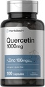 Horbäach Quercetin 1000mg Capsules Silencio con 100mg Zinc  100 Conde ← Non-GMO, Gluten Free Supplement ← High Potency Formula