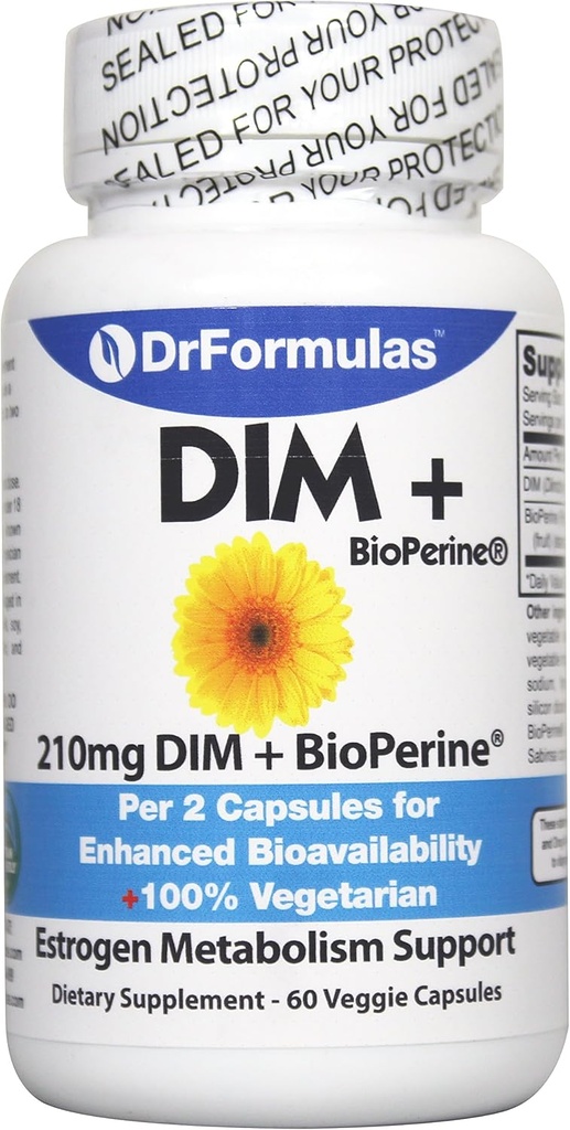 DrFormulas DIM Supplement for Women & Men | Complex Detox Plus BioPerine Diindolylmethane