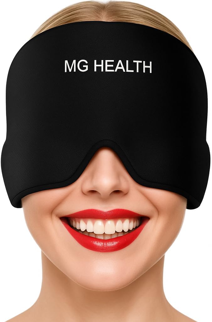 Migraine Relief Cap – Soothing Ice Pack Hat con gel de refrigeración para dolores de cabeza, tensión, estrés y resaca