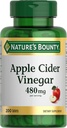 Bombillas Bounty Apple Sider Vinegar 480mg, Vegetarian Supplement Plant Based, 200 Tablets