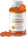 Vitamina D3 K2 Gummies - Vitamina D3 Gummies 5000 UI+K2 MK7 80 mcg, K2 D3 Suplemento Vitamina Adultos, Vitamina D K2 para Huesos, Inmuno, Corazón, Mood, Libre de gluten, No GMO, Sabor de Peach Natural