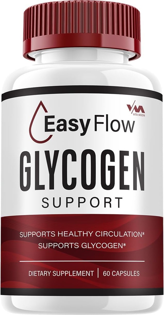 (1 Pack) EasyFlow Glycogen – Easy Flow Capsule Cleaner, EasyFlow Pills, Advanced Formula for General Wellness, Easy Flow Glycogen Reviews, 60 cápsulas
