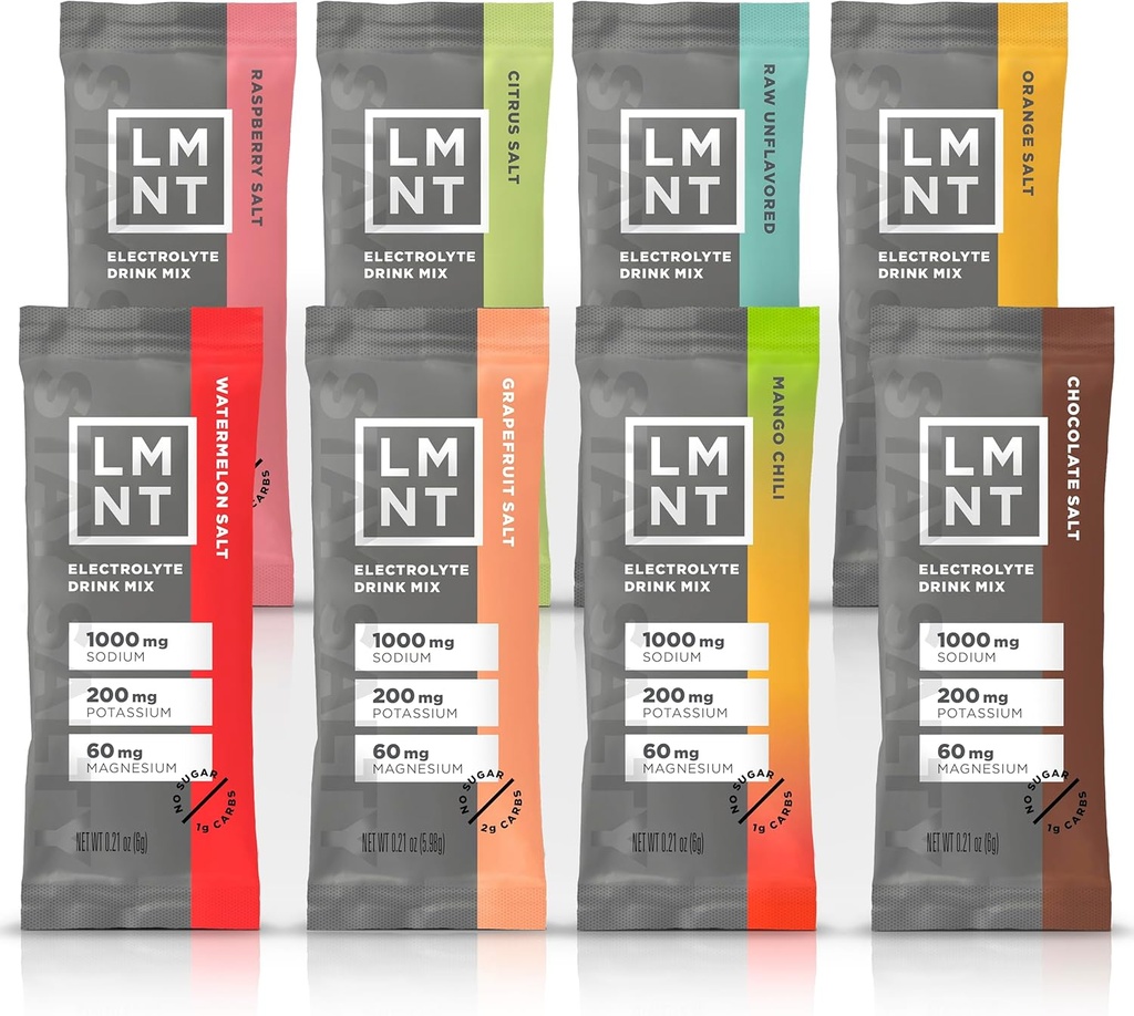 Bebida LMNT Zero Sugar Electrolytes - Sample Pack ← Bebida Mix  durable 8-Count