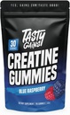 TASTY GAINS Creatine Gummies - 90g de Creatine Monohydrate - Suplementos de entrenamiento - Build Muscle &amp; Boost Strength for Men &amp; Women - Made in USA - Non GMO - Vegan Friendly (Large, Blue Raspberry)