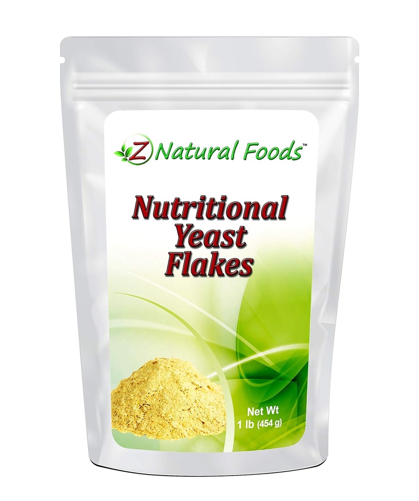 Premium Nutritional Yeast Flakes - Fortified With B Complex Vitamins - Delicious Cheesy Taste - Gluten Free, Non GMO, Vegan - Fiber Protein Source Perfect For Plant Based Vegetarian Diets - 1 lb