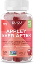 SUKU Appley Ever After Gummies – Apple Sider Vinegar con Methylated B12 & Folate – Sin azúcar, sin gluten, Vegan Detox & Energy Support – Amazing Apple Flavor – 50 Conde