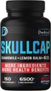 9in1 Skullcap Herb Suplemento 5 meses Para el sueño de salud, Mood & Immune - 6500mg Concentrado con manzanilla, limón, flor de pasión, Ashwagandha &amp; más, No Gluten-Free, 150 cápsulas Vegan