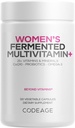 Codeage Women’s Daily Multivitamin, 25+ Vitaminas &amp; Minerals, Fermented, Organic Whole Foods, Probiotics Supplement - Vitamina A, B, C, D, E & K, Omega 3, Zinc – Vegan - 120 cápsulas