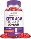 Laboratorios Justificados Ultra Quick Keto ACV Gummies Extreme 2000MG Ultraquick Keto Gummies Apple Sider Vinegar Formulado con Pomegranate Beet Juice Powder B12 Vegan Non GMO 60 Gummys
