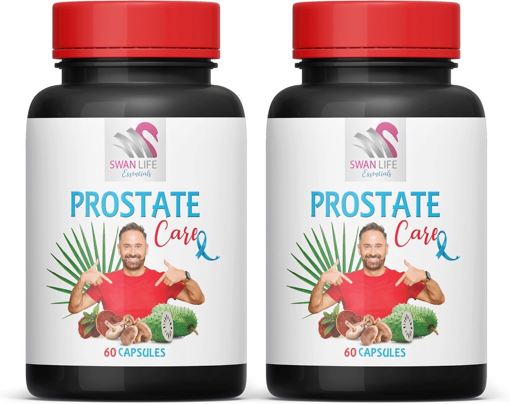 Saw Palmetto Suplemento - Apoyo a la Prostata PILS - Ingredientes naturales, Saw Palmetto, Hoja de Sangrado, Mushroom de Maitake, Reishi, Shiitake, Suplemento de Apoyo a la Prostata para Hombres, 2 Botellas 120 Caps