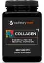 Teoría Colágeno para Hombres - 5.000 mg - Suplemento diario de colágeno para Hombre - con 18 Aminoácidos - Junta, Hueso, Musculo, Crecimiento del Pelo, Soporte de uñas y piel* - 290 Tabletas (48-Day Supply)