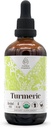 Tormérico USDA Extracto Orgánica Libre de Alcohol ← Suplemento dietético, Tintura de alta potencia Silencio Natural Certificada Turmérica Orgánica (Curcuma Longa) Root seco (4 oz)