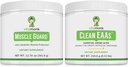 VitaMonk Muscle Guard &amp; Clean EAA Bundle, HMB, EAAs, Vitamina D, Magnesio, 9 Aminoácidos esenciales para el crecimiento muscular, recuperación &amp; rendimiento, Lemonade Flavor, No Sweeteners artificiales