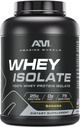 Increíble Muscle Whey Protein Isolate Powder ← 25 Grams Protein Por Serving Silencio 100% Whey Isolate ← Zero Fat ← Made in USA (5 Lb, Banana)