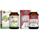 Jardín de Vida Orgánicas Planta Calcio con Magnesio, Vitamina D3 & K2 MK7 Plus Código de Vitamina Sangre Saludable con 28 mg Hierro para Anemia Apoyo