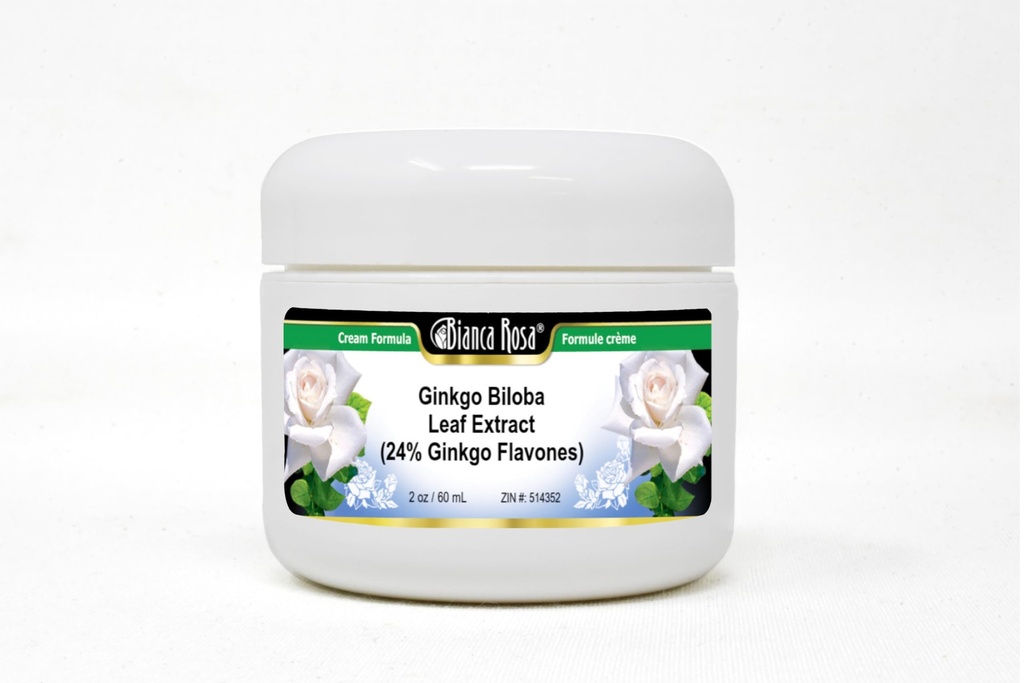 Ginkgo Biloba Leaf Extract (24% Ginkgo Flavones) Crema (2 oz, ZIN: 514352)
