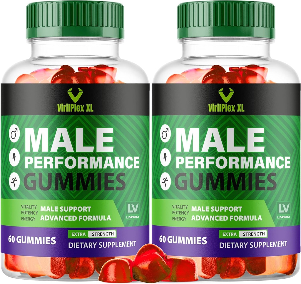 LIVORKA (2 Pack) VirilPlex XL Gummies, 120 Gummies para 2 meses