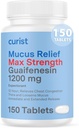 Curist Guaifenesin 1200 Mg Extended Release Tablets - 150 Conde Maximum Strength Mucus Relief Tablets OTC - Clear Congestion