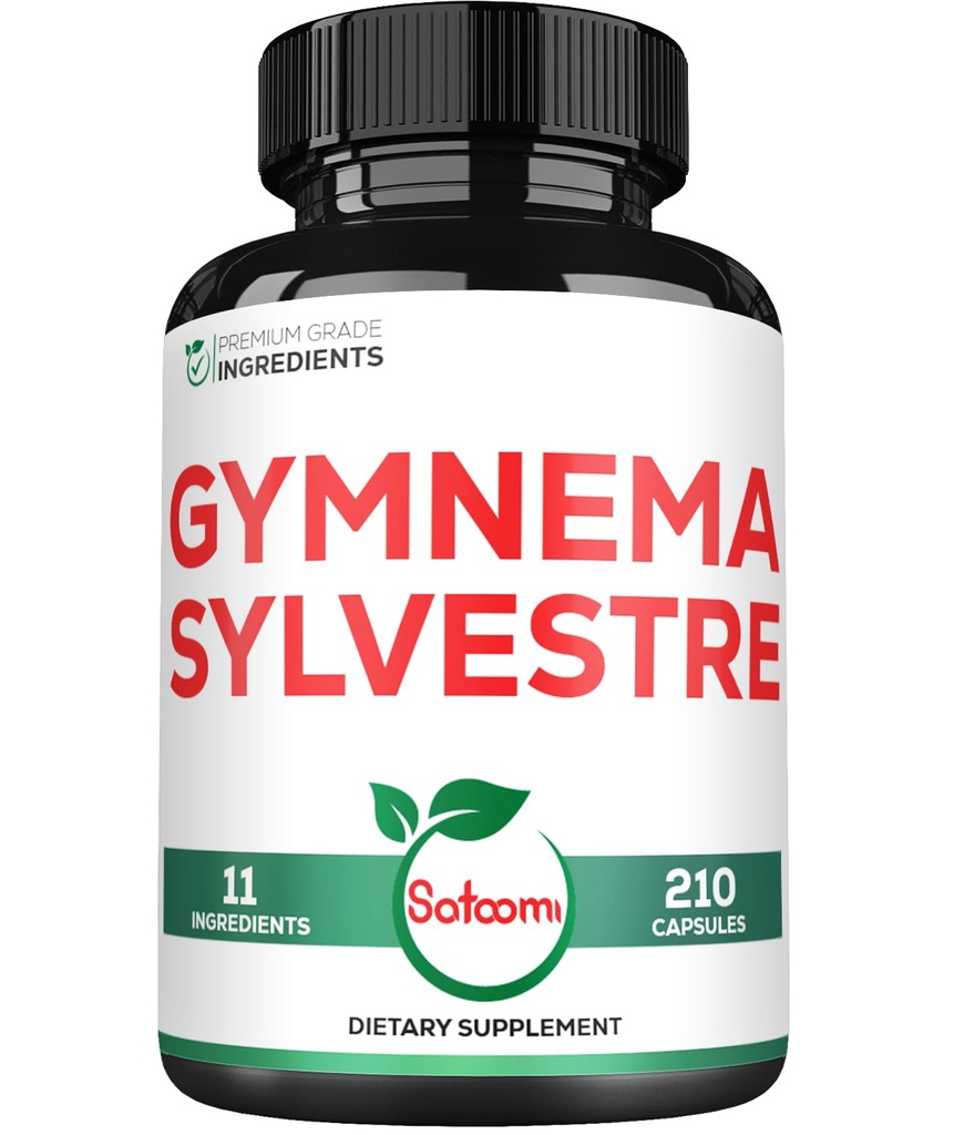 1000mg Gymnema Sylvestre Suplementos - 210 cápsulas - Gymnema Extracto 20:1 con Berberine HCl, Quercetina &amp; Más - Apoyo a la Salud Inmune, Digestiva > Gestión del cuerpo