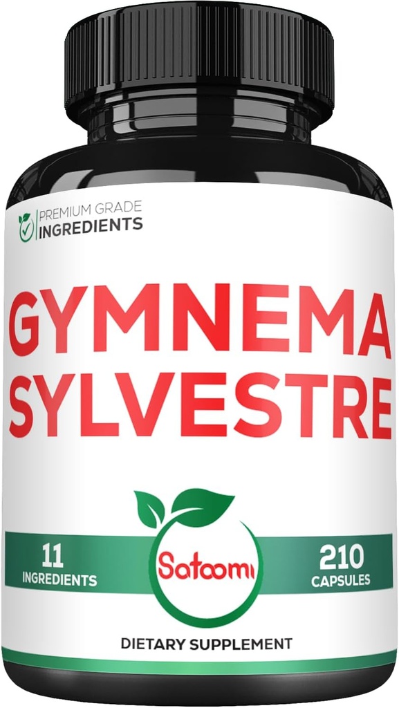 1000mg Gymnema Sylvestre Suplementos - 210 cápsulas - Gymnema Extracto 20:1 con Berberine HCl, Quercetina &amp; Más - Apoyo a la Salud Inmune, Digestiva > Gestión del cuerpo