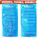 Paquete de hielo de 2 patas perfecto para lesiones Reutilizable, caliente &amp; frío paquete que es Durable, suave &amp; flexible, rápido alivio & recuperación (Blue, Reg 2PK)
