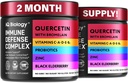Quercetina con Bromelain - Premium Quercetin Bromelain Capsules para Immune Support* - Bromelain Quercetin Supplement - Non GMO Quercetin - 2 Pack (120 cápsulas)