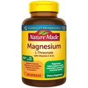 Nature Made Magnesium L-Threonate with Vitamin C & Vitamin D3, Provides 130 mg of Mag from 1800 mg Magnesium L Threonate, Cognitive Support Magnesium Supplement, 90 Capsules, 30 Day Supply