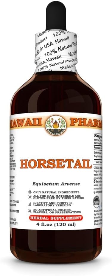 Extracto de la cola de caballo, Tintura para la fuerza del hueso, promueve la vitalidad del cabello, mejora el confort conjunto, actúa como un diurético natural - 4 fl.oz