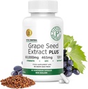 Grape Seed Extract 500 mg con 93% Polyphenols - 120:1 60.000mg Fuerza, 60 cápsulas - 2 meses Suministro - GMO &amp; Gluten Gratis - Polyphenols Extractos
