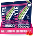 Vitalyte Electrolyte Powder Drink Mix, Isotonic Electrolyte Hydration Mix, Gluten Free Post Workout Powder Mix, Pack de 2, 35 oz. Cada uno, Watermelon Flavor