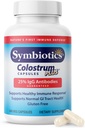 Symbiotics Colostrum 240ct Vegetable Capsules - Immunity Support - Lactoferrin Supplement &amp; Colostrum Protein with Immunoglobulin - 25% lgG Anticuerpos - Gluten Free