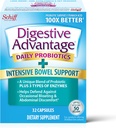Beneficios Digestivos Probióticos para la Salud Digestiva y Soporte Intensivo del Tazón, Probióticos para Hombres Mujer con Enzimas Digestivas, Apoyo a la Salud Ocasional, Capsules 32ct
