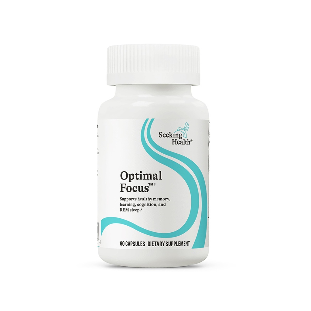 Búsqueda de enfoque óptimo de salud, soporte nootrópico libre de estimulantes y sin cafeína para memoria y foco, con Choline, DHA de Algae, Ginseng americano, Vegan y Vegetariano (90 cápsulas)