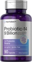 Horbäach Probiotics for Women ' Men TEN 14 Strains for Digestive Health TEN 9 Billion CFU ANTE 90 Capsules ← Non-GMO &amp; Gluten Free Supplement