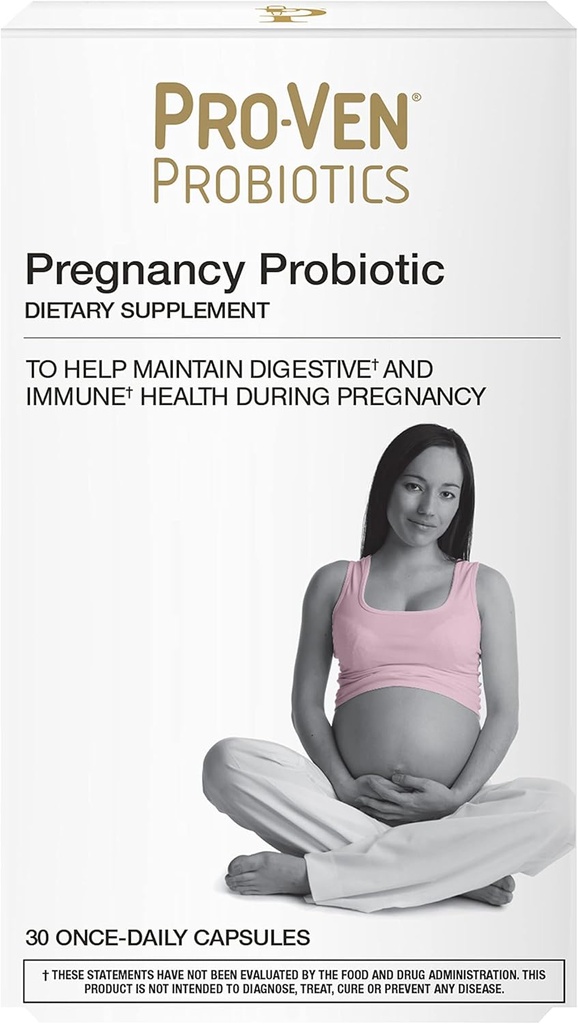 Prenatal Probiótico para Mujeres con Vitamina C &amp; Calcium ← Pregnancy " Breastfeeding Support  Digestive " Immune Health ← Seguro para mamá " Baby ← 30 Vegetarian Capsules  Gluten " Lactose Free