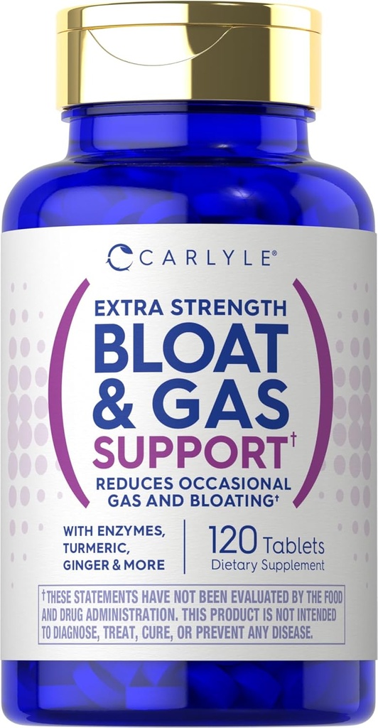 Carlyle Bloat &amp; Gas Support for Men ' Women TEN 120 Tablets
