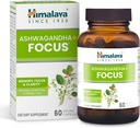 Himalaya Ashwagandha+ Focus - Suplemento Herbal Focus con B12, Rosemary, Green Tea y Bacopa Nootropics for Memory and Clarity - Vegan, Non-GMO, Gluten Free, 1690 mg, 60 cápsulas
